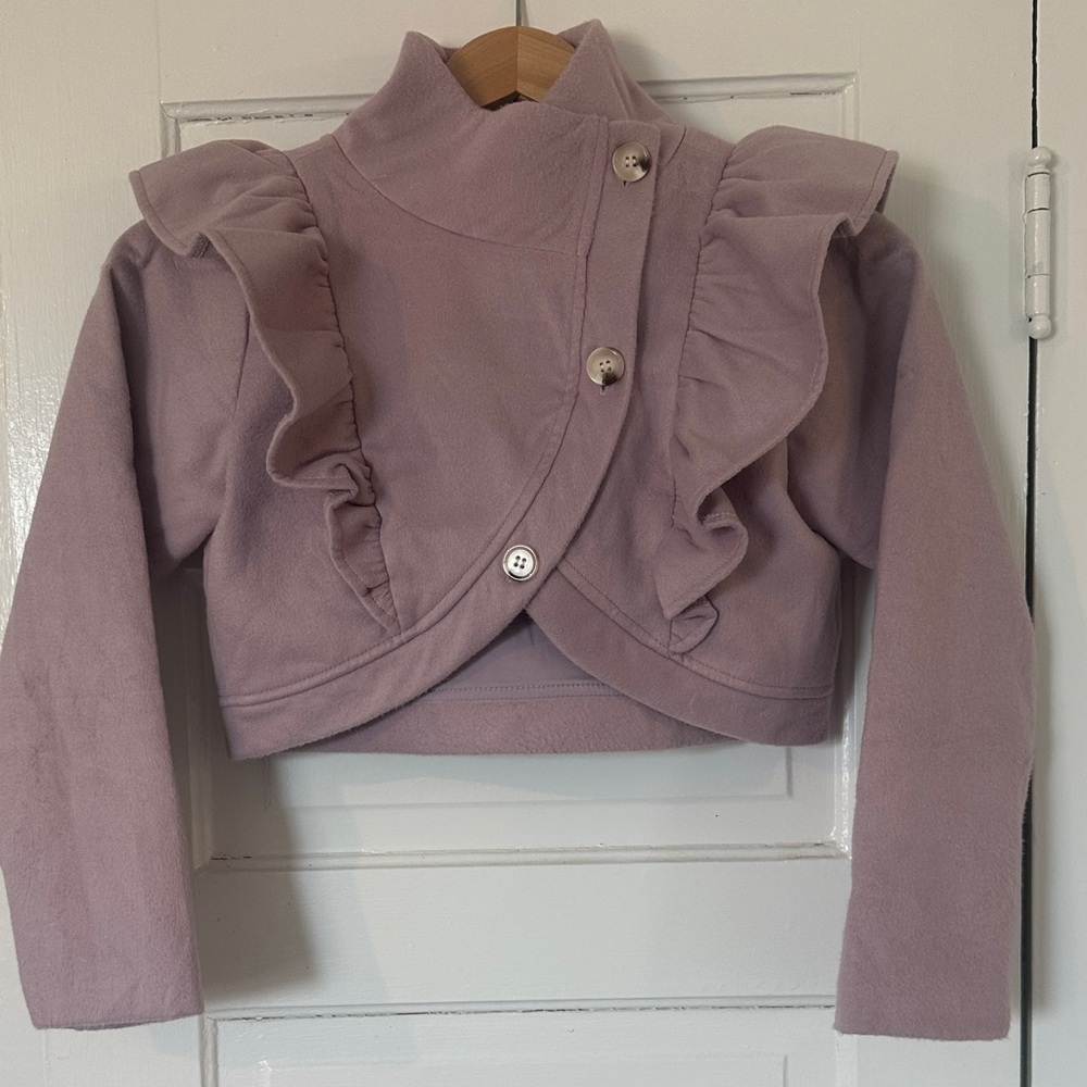 Joyfolie Lavender Ruffle Blazer for Kids